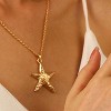 Starfish & Gold Swirl Pendant Necklace - Beach Vacation Seashell Charm, Ocean Theme Adjustable Chain for Women, Summer Jewelry Gift - 3 of 4