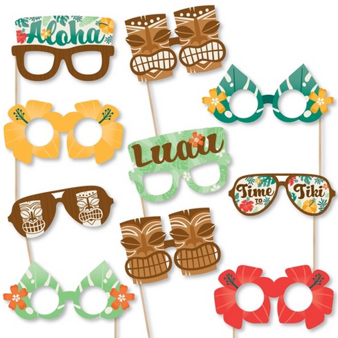 SLAGMALE Novelty Creative Photo Booth Props Glasses, Hawaiian