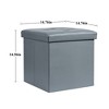 VECELO Folding Storage Ottoman Bench, Versatile Shoestool & Footstool, Bedroom Bench with Storage, Holds up to 660 lb - 3 of 4