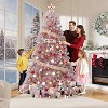 Acekool 4.5Ft Artificial Christmas Tree, Slim Skinny Tree with Realistic Branch Tips, Metal Stand, Pre-Lit, Holiday Decoration for Home, Rose Gold - 3 of 4
