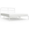 vidaXL Metal Bed Frame with Headboard White 72 in.x83.9 in. California King - 2 of 4