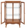 Elegant 2-Door Curio Cabinet with Tempered Glass Doors, Mirrored Back Panel, and Adjustable Shelves - Lighted Display Cabinet for Home - 4 of 4