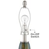 360 Lighting Azure Modern Table Lamps 26 3/4" High Set of 2 Blue Brown Art Glass Blue Hardback Drum Shade for Bedroom Living Room Bedside Nightstand - 3 of 4