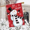 Briarwood Lane Snowman Celebration Winter House Flag Let It Snow - 4 of 4