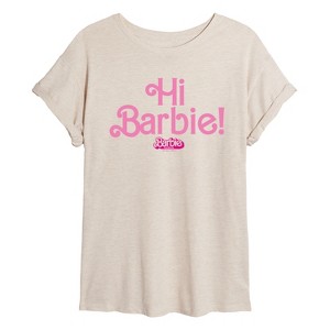 Women's - Barbie - Hi Barbie Oversized Graphic T-Shirt - 1 of 4