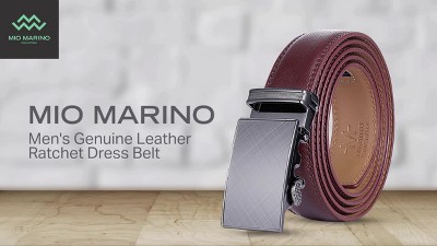 Mio Marino  Men's Indented Designed Ratchet Belt - Deep Charcoal, Size:  Adjustable From 38 To 54 Waist : Target