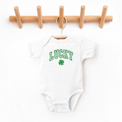 The Juniper Shop Lucky Clover Distressed Baby Bodysuit