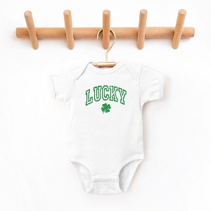 The Juniper Shop Lucky Clover Distressed Baby Bodysuit - 1 of 3