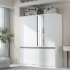 TiramisuBest Wardrobe Armoire, 2-Door Closet with Drawers & Hanging Rod, Twill Wooden Storage Cabinet, Modern White, 20.4"D x 31.5"W x 76.77"H - 2 of 4