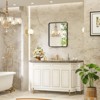 Aluminum Vanity Mirror 35x23 Inch, Bathroom Wall Mirror with LED Backlight and Rustproof Coating, Black - 2 of 4