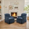Art Leon Traditional Fabric Upholstered Swivel Accent Chair, Armchair with Wood Frame - 3 of 4