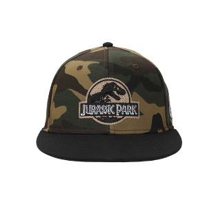 Jurassic Park Logo Adult Camouflage Snapback Hat - 1 of 4