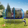 Whisen 12FT Trampoline with Enclosure, Recreational Trampolines with Ladder, ASTM Approval Trampoline for Kids - 2 of 4