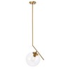 Elegant Lighting Ryland 1 light Brass and Clear glass pendant - 4 of 4