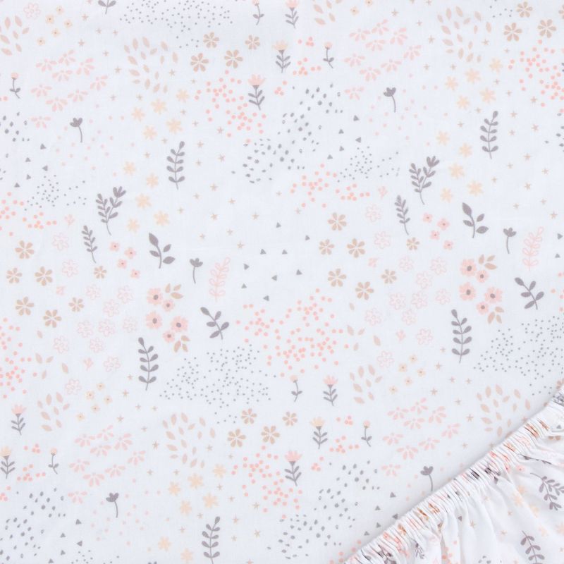 Trend Lab Fitted Crib Sheet - Blush Floral, 5 of 6