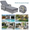 All-Weather Wicker Long Reclining Chaise with Armrests, Removable Cushions for Poolside and Garden - 4 of 4