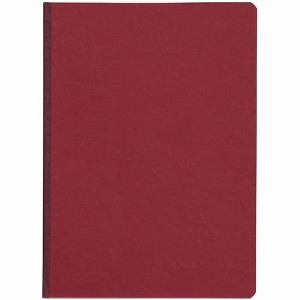 Clairefontaine Clothbound Notebook w/ elastic closure  - Ruled 96 sheets - 6 x 8 1/4 - Red - 1 of 4