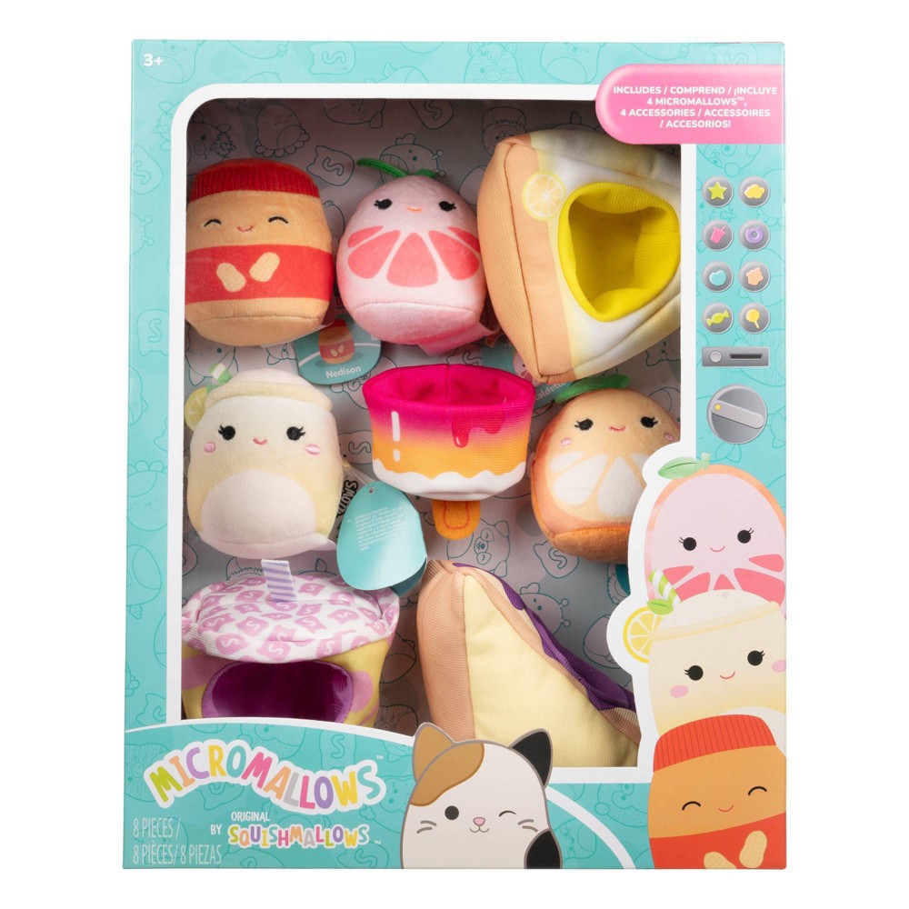 Micromallows 2.5" Squishmallows Snack Machine Deluxe Plush Accessory Set