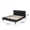 Contemporary  King Size Bed Frame with Button Tufted Diamond Stitching, Plush Upholstered Platform Bed Frame with Headboard -Christopher Knight Home - 3 of 4