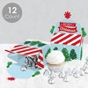 Big Dot of Happiness Snowy Christmas Trees - Treat Box Party Favors - Classic Holiday Party Goodie Gable Boxes - Set of 12 - 3 of 4