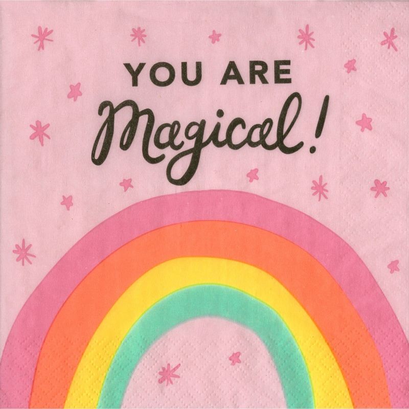 20ct &#34;You are Magical&#34; Unicorn Lunch Napkin - Spritz&#8482;, 1 of 8