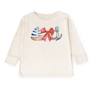 The Juniper Shop Coquette Ship Anchor Toddler Long Sleeve Tee - 1 of 4