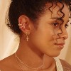 Gold Dangle Drop Hoop Earrings for Women Men Gold Plated Dainty Earrings Hypoallergenic Star Cross Huggie Hoops Jewelry for Everyday Wear - 2 of 4