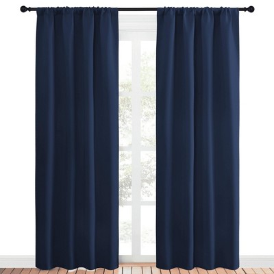 NICETOWN Blackout Curtains Rod Pocket Thermal Insulated Privacy Drapes (2 Panels)