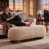 Bekrvio 59.1" Upholstered Bedroom Bench, Chenille Dining Bench with Solid Wood Frame & Bentwood Legs, No-Assembly Entryway Ottoman - 3 of 4