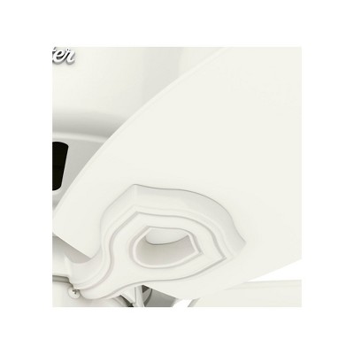 Snow White 42" Low Profile Ceiling Fan with LED Lights & WhisperWind Motor