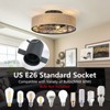 Angel Sar 20 Inch Caged Ceiling Fan with Light, Flush Mount Bladeless Farmhouse Design, 6-Speed Silent Motor with Remote, for Low Ceiling Bedroom - 2 of 4