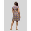 24seven Comfort Apparel Womens Floral Print Short Sleeve Knee Length V Neck Wrap Dress - 3 of 4