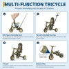 7-in-1 Foldable Baby Tricycle with Adjustable Parent Handle – Toddler Trike with Safety Harness, Wheel Brakes & Removable Canopy - 3 of 4