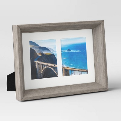 2 5 X 3 5 Double Paper Mat Wedge Picture Frame Gray White Room Essentials Target