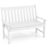 Costway Garden Bench All-Weather HDPE 2-Person Outdoor Bench for Front Porch Backyard Black/White/Gray/Beige - 2 of 4