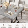 70.9in Industrial Farmhouse Long Dining Table for 6-8 People, Engineered Wood Top & Iron Frame, Cutout Design for Kitchen, Dining Room - 3 of 4