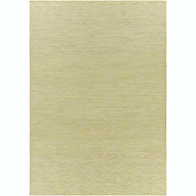 Bussum Grass Green 5'1" x 7' Wool Indoor/Outdoor Area Rug