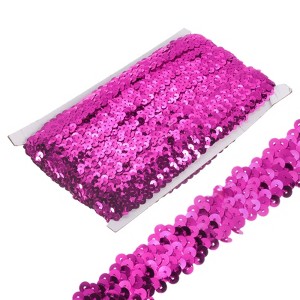 Unique Bargains Waterproof Flat Elastic Crafts Sewing Dress Sequins Trim Ribbon - 1 of 4