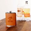 Pavilion Gift Company - Out Hiking - PU Leather & Stainless Steel 8 oz Flask - Portable Drinkware - 2 of 4