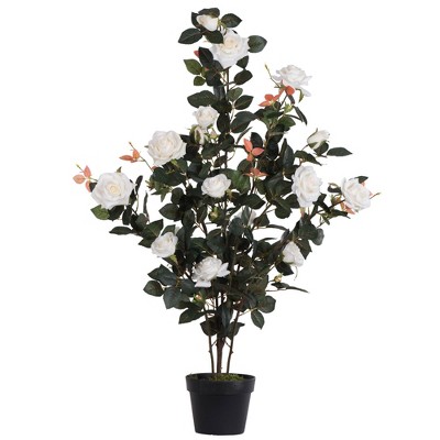 Vickerman 45" Artificial Rose Plant in Pot