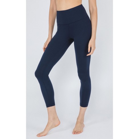 90 Degree By Reflex Womens Powerflex Polygiene High Waist Ankle Legging -  Dark Navy - Medium