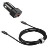 Emerald 20W PD, 2 Port Car Adapter and 6ft Type-C to Type-C, Fast Charge, Braided Cable - 2 of 4