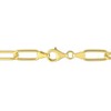 EVERLY JEWELRY |Men's Yellow Plated Sterling Silver 1/6ct TDW Diamond 4-Charm 6 mm Oval Link Chain Bracelet - 9 in - 3 of 3