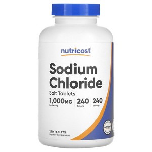 Nutricost Sodium Chloride, 1,000 mg, 240 Tablets - 1 of 2