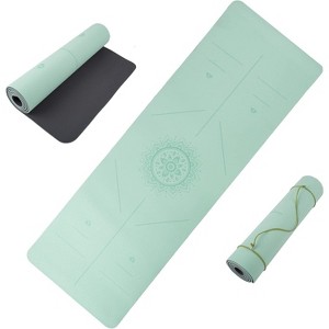 Non-Slip Yoga Mat with Alignment Marks – Lightweight Portable Exercise Mat with Carry Strap for Home, Travel & Fitness - 1 of 4
