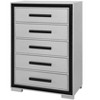 NicBex Bedroom Dresser with 2/5 Drawers,Chest of Drawers with Black Pulls for Kids Room,Living Room,Entryway,White - 4 of 4