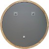 Chloe Lighting Reflection Contemporary Wood Round Framed Wall Mirror 36" Width - 4 of 4