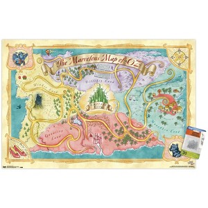 Trends International The Wizard Of Oz - Map Unframed Wall Poster Prints - 1 of 4