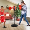 Gymax Inflatable Punching Bag Height Adjustable Kids Punching Bag w/ Stand Fillable Base Kids Boxing Training Set w/ Gloves & Pump for Kids Ages 3+ - 2 of 4