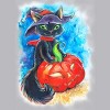 Men's Design By Humans halloween. the witch cat By POLINART Tank Top - 2 of 4